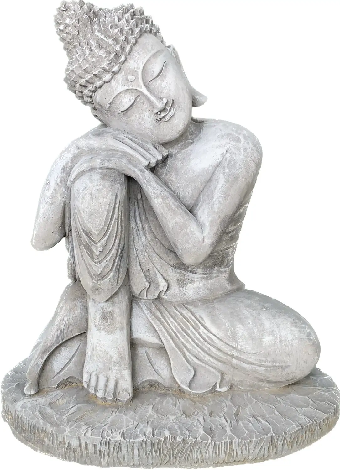 Artikelbild 10 des Artikels “Vivit - Buddha entspannt - rechtes Knie hoch, 45 cm H | Steinguss “